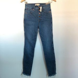 Madewell 10" High-Rise Skinny Jeans: Mackey Wash, Size 25